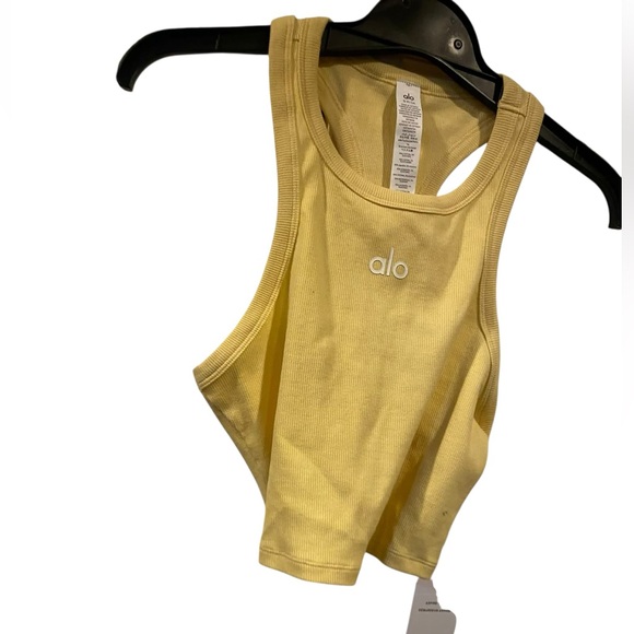 NWT Alo Yoga aspire tank WARM BUTTER Size S - Picture 2 of 4